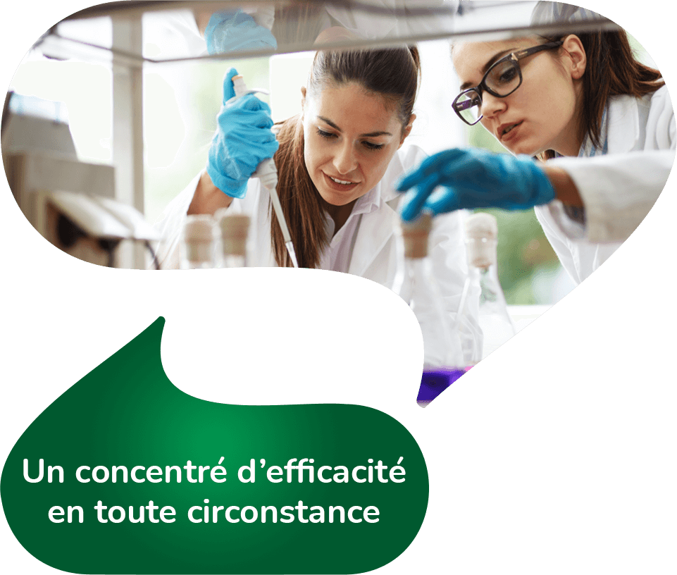 Un concentré d’efficacité<br />
en toute circonstance
