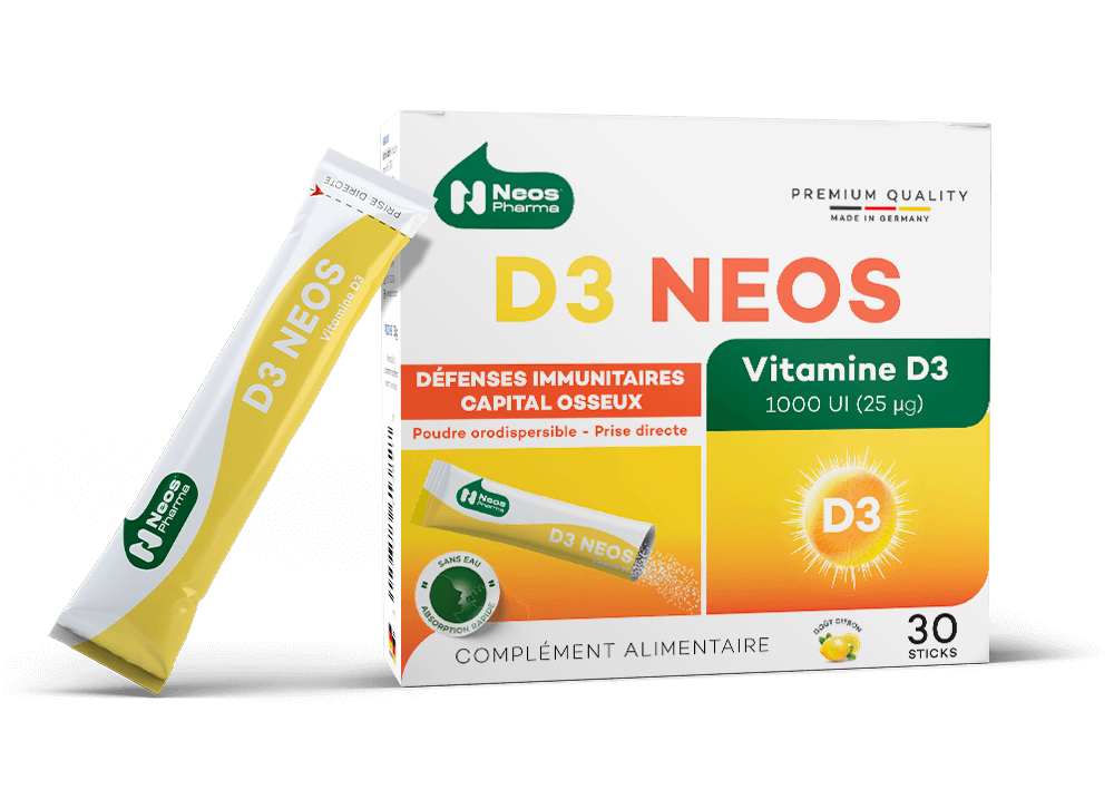 Le rôle de la vitamine D3 est essentiel : elle assure de nombreuses fonctions dans l'organisme. Synthétisée au niveau de la peau lors de l'exposition aux rayons UV du soleil et apportée par l'alimentation, c'est l'alliée des os et des dents, mais aussi des muscles et du système immunitaire